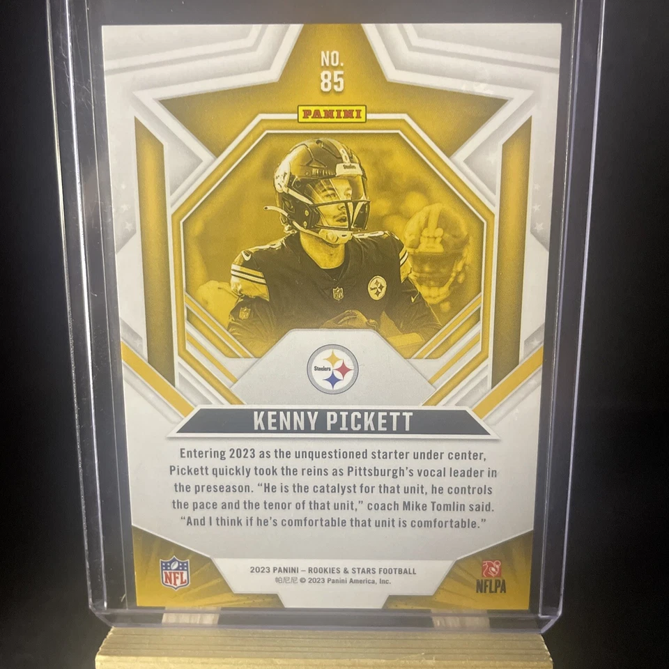 2023 Panini Rookies & Stars #85 Kenny Pickett Red and Blue #/40 - Image 2 of 2