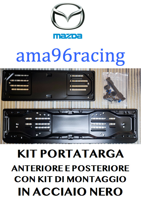 Kit Portatarga Sportivo Mazda Acciaio Nero - Upgrade Estetico Anteriore