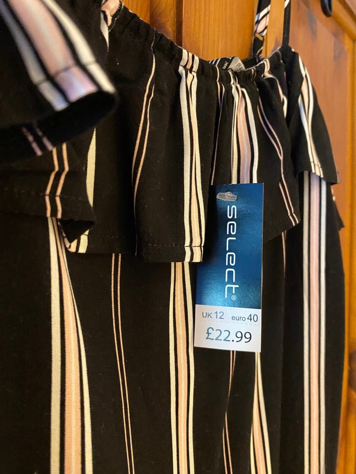 stripe holiday jumpsuit size 12 bnwt eBay