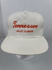 Tennessee Valley Aluminum Rope Hat Men Cap Mesh Adjustable White Vintage