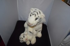 Greatest Show On Earth White Bengal Tiger & Baby Cub Plush Ringling 13" X2 Plush