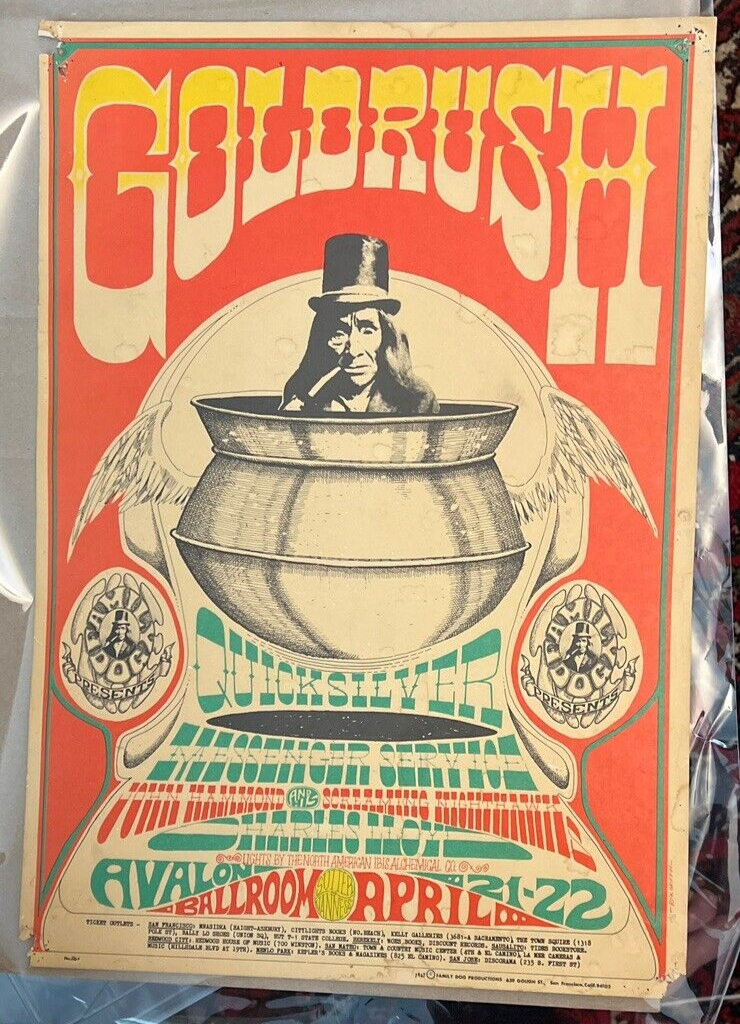 1967 Quicksilver Messenger Service Family Dog Poster Avalon 