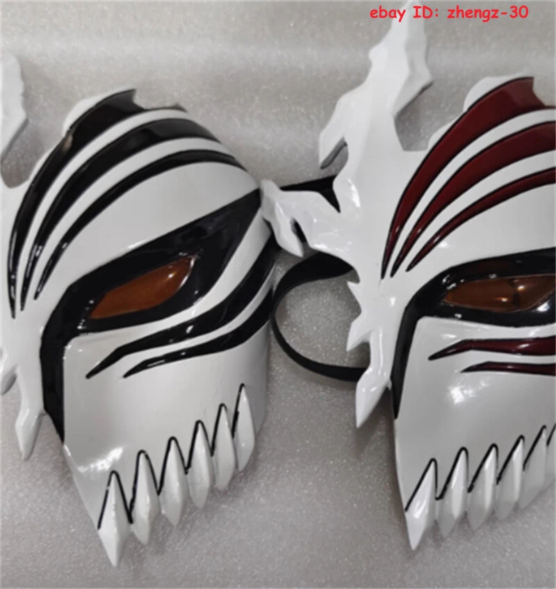 Anime Bleach Kurosaki Ichigo Half Face Mask Cosplay FRP Helmet Halloween Props - Image 4 of 4