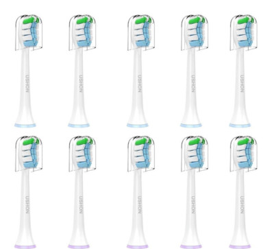 Replacement Toothbrush Heads Compatible with Phillips Sonicare Snap-on 10pc Pack