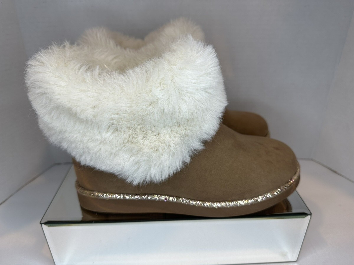 Juicy Couture J-C Keeper Ankle Boots Faux Fur Women's Suede