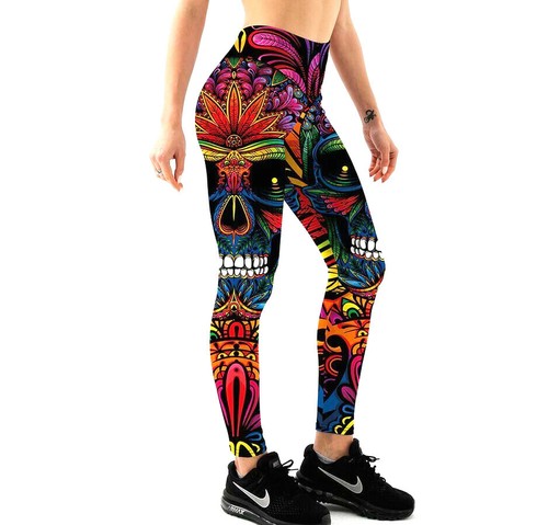 1 Jamaican Voodoo Skull Women Legging 