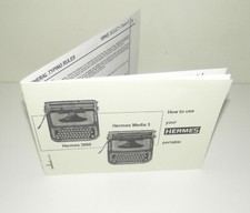 Hermes Portable Typewriter 3000 & Media 3 Instruction Manual Reproduction thumbnail