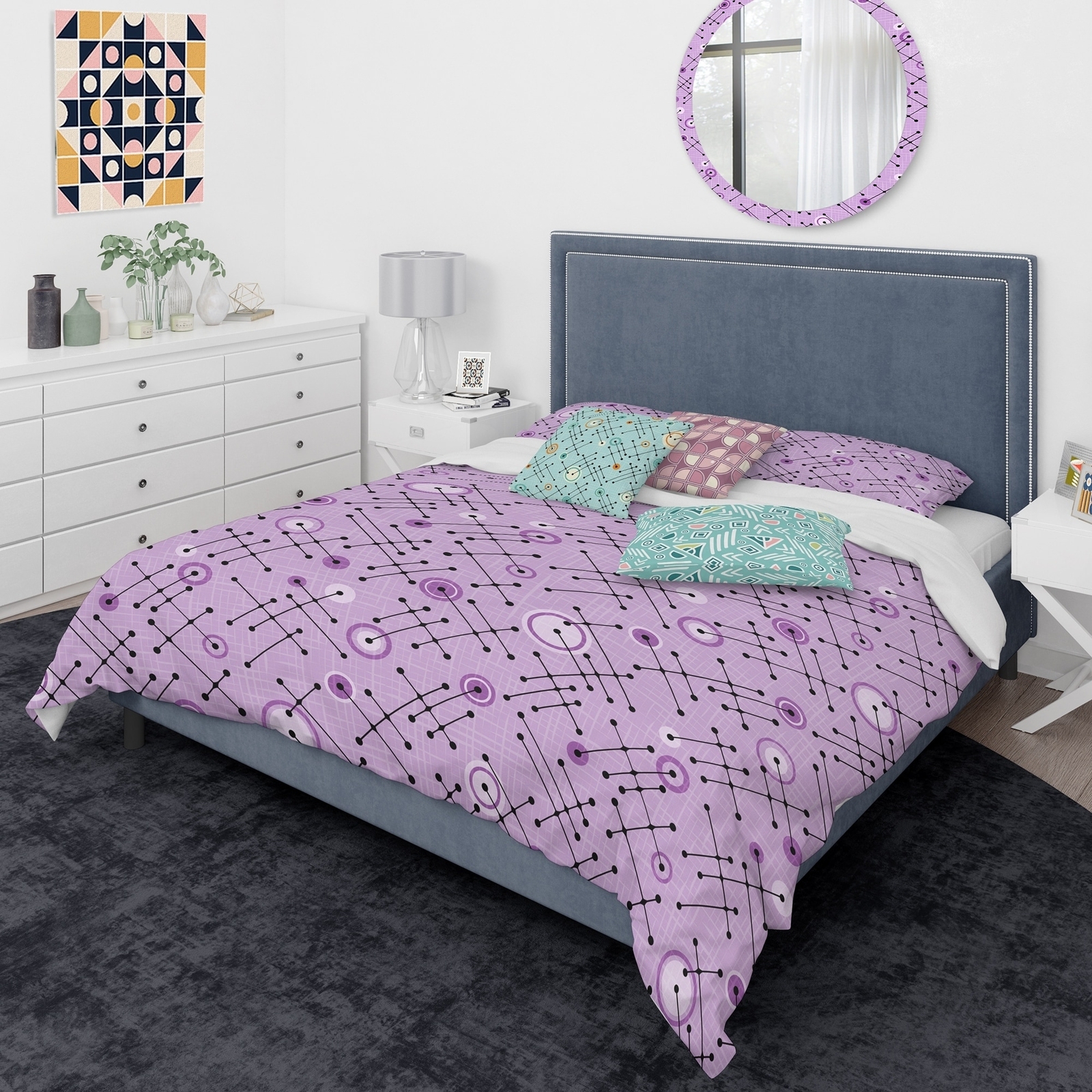 Designart '1950 Retro Pattern III' Mid-Century Modern Duvet