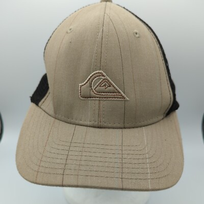 Quicksilver Men's Tan Stretchy Net Full Fitted Cap. M/L  