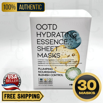 Authentic: 30-Pack Korea Full Face Facial Masks Hydrating Firming Soothing Skin