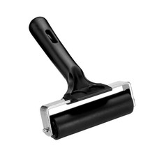 4 Inch Rubber Roller Brayer Hard Rubber Roller for Art Craft Printmaking Black
