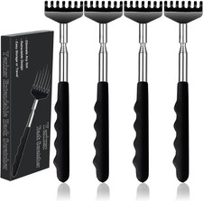 Yexixsr 4 Pack Back Scratcher Extendable Metal Portable Back Scratcher for Men W