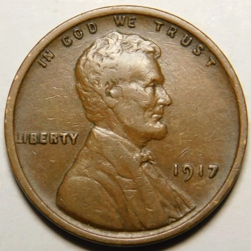 1917 P Lincoln Wheat Cent Penny VF-EF  Actual Coin Pictured