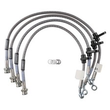 Russell 684890 Brake Hose Kit Direct Bolt On Stainless Steel Braided Hose Russell 684890 Brake Hose Kit Direct Bolt On Stainless Steel Braided Hose
