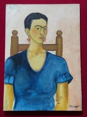 Frida Kahlo (Handmade) Sealed Painting Oil on canvas Size 25x35 cm