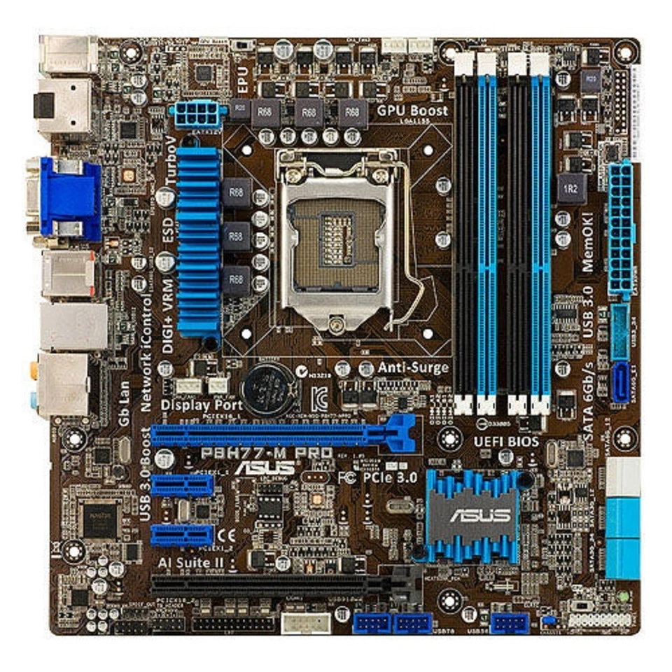 Asus P8H77-M PRO Scheda Madre socket lga 1155 intel H77 motherboard ddr3 hdmi pc - Immagine 2 di 4