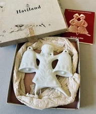 HAVILAND Limoges Porcelain Dancing Bells 1973 Christmas Ornament Prolongeau