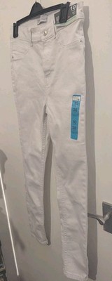 Weiße Sculpting Super High Rise Skinny Jeans Größe 10 neu mit Etikett W 28'' L 27''
