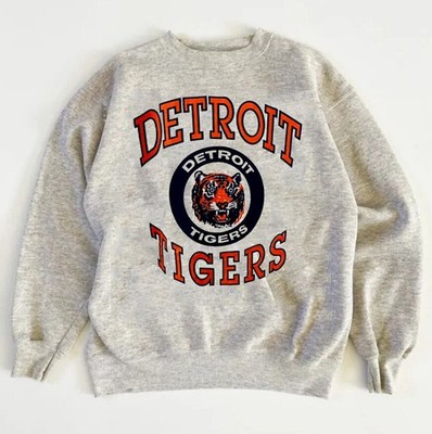 Vintage 90s Detroit Tigers SweatShirt Unisex Cotton Men Women KV4085