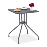 Gartentisch Balkontisch Terrassentisch Outdoor-Tisch Grau Pflegeleicht