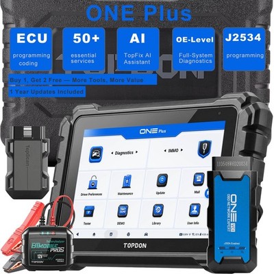 Topdon ONE Plus Diagnostic Scan Online Coding Get BTMobile ProS&TopScan Master