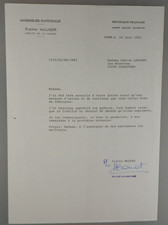 Autograph French Politician MP Pierre Mauger 1981 (148093)