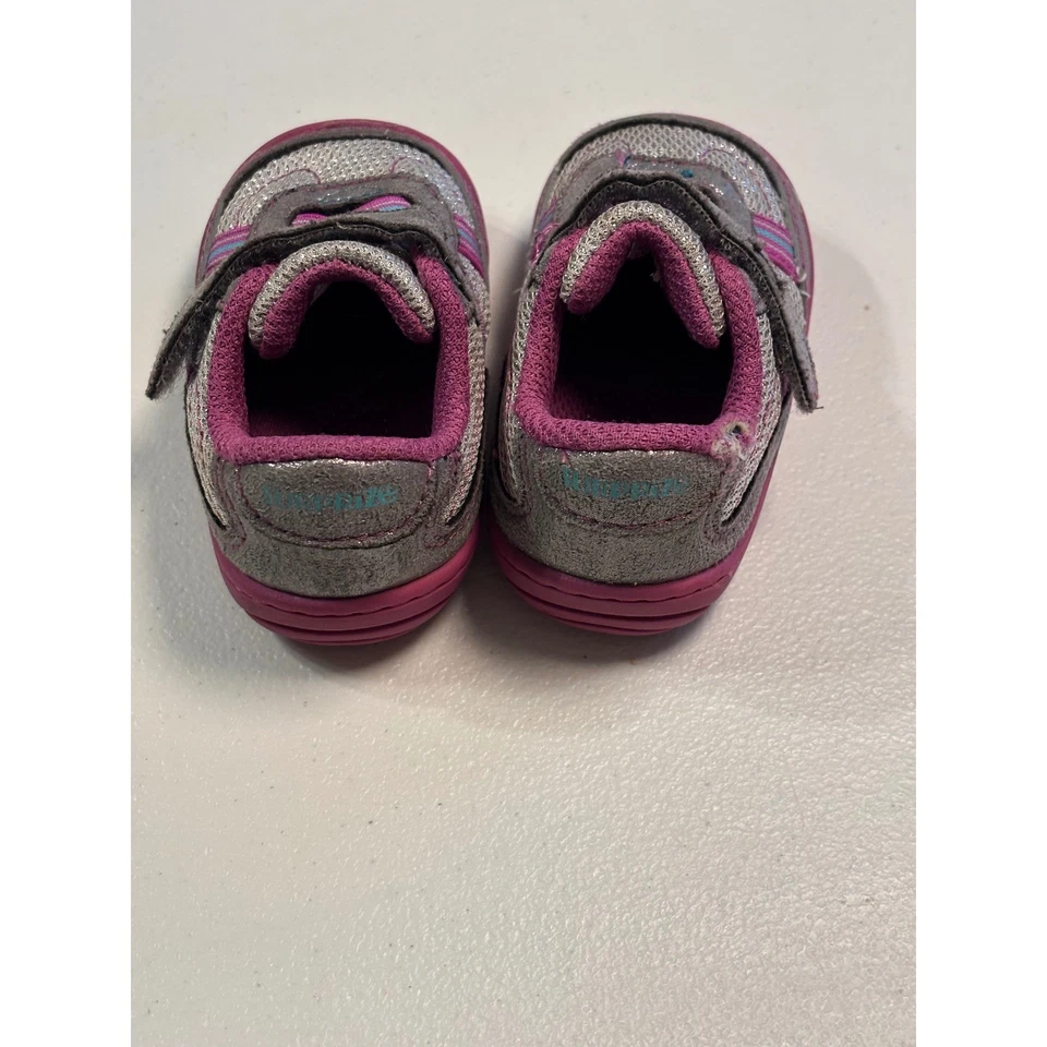 Zapatos Atléticos Stride Rite Niña SRtech ADA Gris Rosa Talla 3 Niño Pequeño ¡Usados para Jugar! Foto 2 de 4