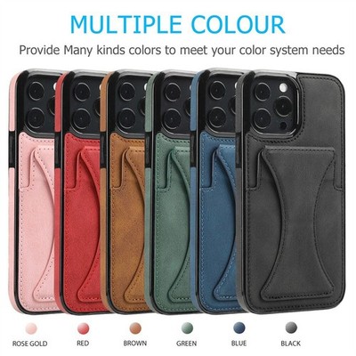 Magnetic Leather Flip Stand Card Wallet Case For iPhone 17 16E 15 14 13 12 11 7