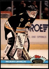 Rejean Lemelin Boston Bruins 1991 Stadium Club Topps Rookie Card RC #23