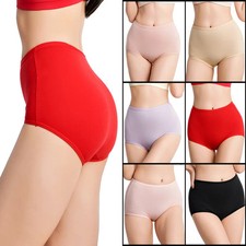 Cotton High Waist Panties Women Soft Breathable Oversize Seamless Briefs