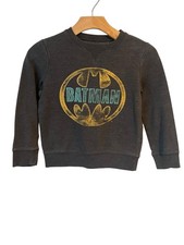 Jumping Beans Batman Sweatshirt Kid Boys Size 7 DC Comics Fleece Top Gray Crew