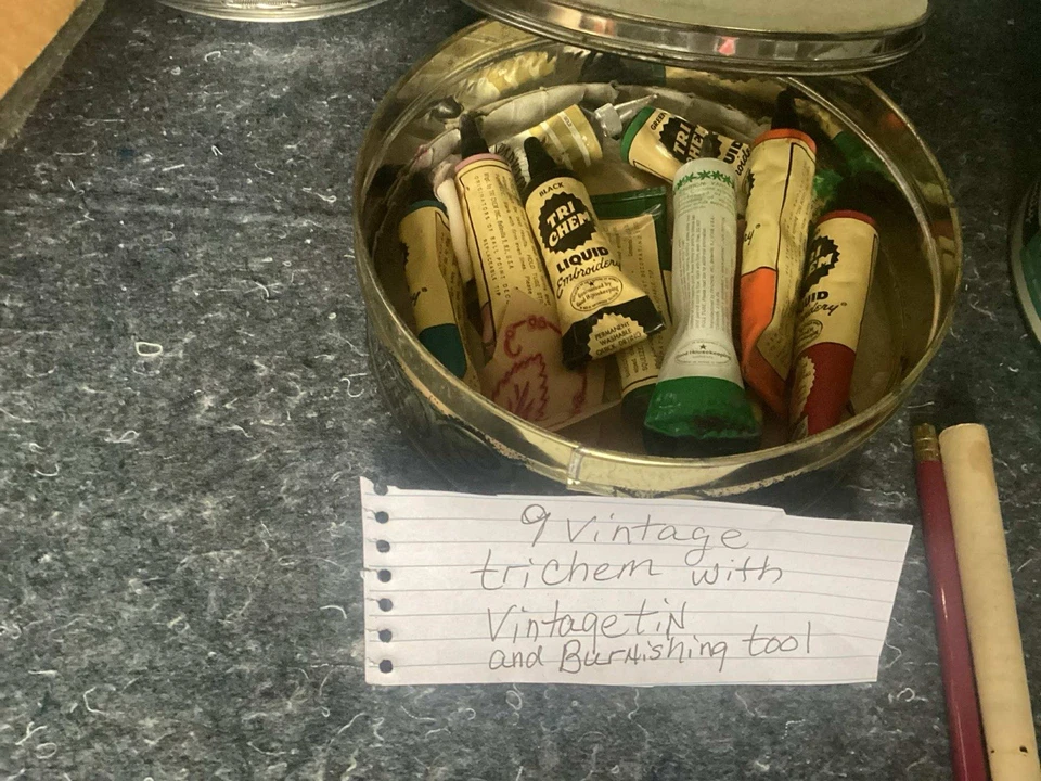 Bordado líquido engañado vintage como está Foto 4 de 4