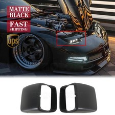 For Corvette C4 1984-1996 Matte Black Front Headlight Cover Bezel Headlamp Pairs