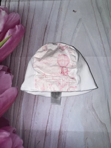 Bonnet bébé Dior bébé fille nouveau né blanc rose