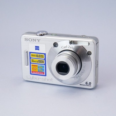 Sony Cyber-shot DSC-W50 6.0MP Digital Camera - Silver for sale
