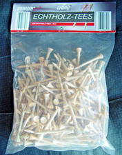 300 GOLF Echtholz-Tees 7,0cm von crane sports