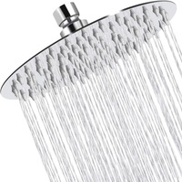 Duschkopf Regendusche 10 Zoll Edelstahl AISI304 Rund Regenbrause Anti-Kalk
