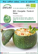 SAFLAX Kit cadeau - BIO - Courgette - Tondo di Nizza - 5 graines - Cucurbita