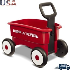 2-in-1 Play Wagon Push Pull Walker Kids Storage Toy Toddlers 1-4 Years New