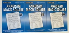 Lot of 3 Anagram Magic Squares Penny Press Selected Puzzles 97-99 hidden message