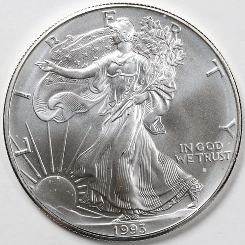 1993 American Silver Eagle (BU) - AUTHENTIC - In a Capsule to Protect It!
