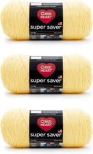 Red Heart Super Saver Lemon Yarn - 3 Pack of 198g/7oz - Acrylic 3 pack,