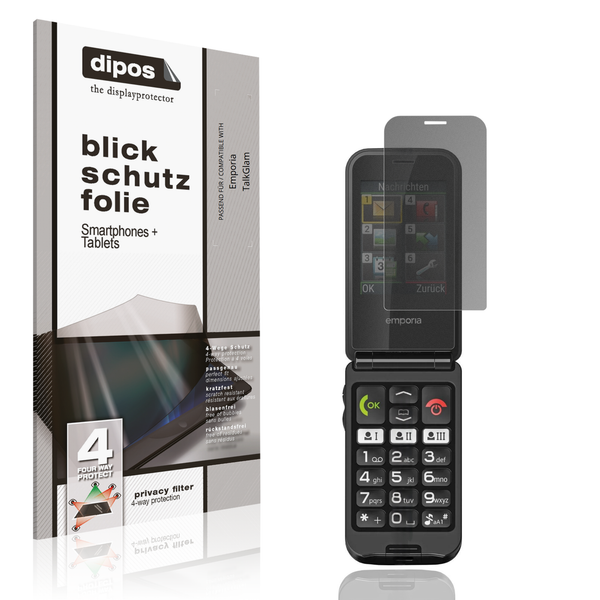 Blickschutzfolie FüR Emporia Talkglam Matt Schutzfolie Folie Display Schutz-image