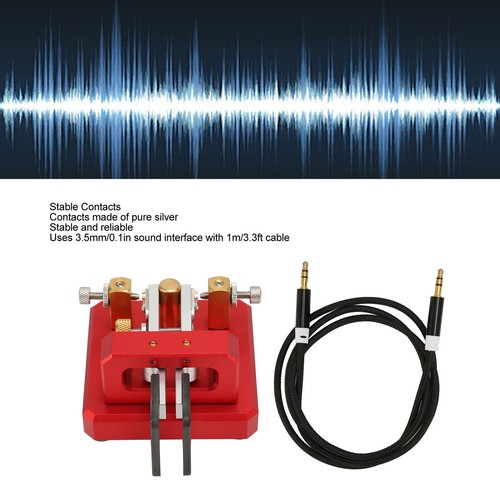 Morse Code Key Double Paddle Automatic Shortwave Portable CW Morse Telegrap VIS