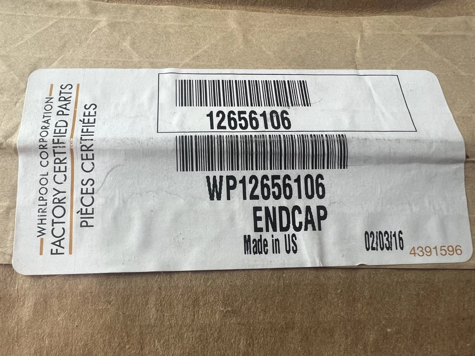 REFRIGERADOR Whirlpool tapa final #wp12656106 *caja abierta, fabricante original nunca usado* Foto 2 de 4
