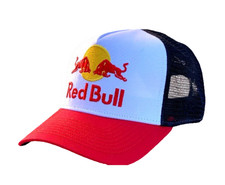R -White, Black & Red Trucker Cap. F1 Racing....