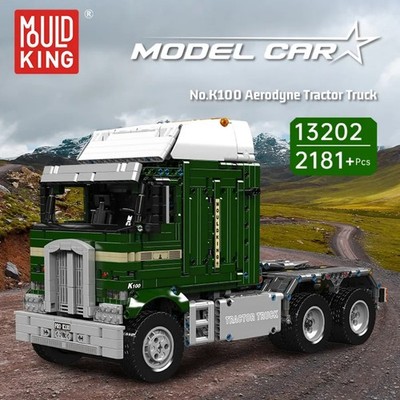 Mould King RC Truck Road Haulage Schwertransport K100 ferngesteuerter LKW grün