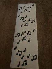 Mrs. Grossman's Stickers 1 Strip Small Music Notes in Black