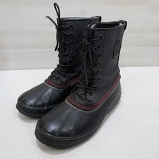 Sorel Mens 13 Black 1964 PAC Nylon Waterproof Boots Mid-Shaft Shoes Snow Winter