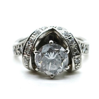 Anello gioiello diamante naturale 1 511 ct platino 2343278